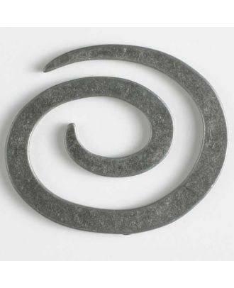 full metal spiral closure - Size: 50mm - Color: antique tin - Art.No. 480908