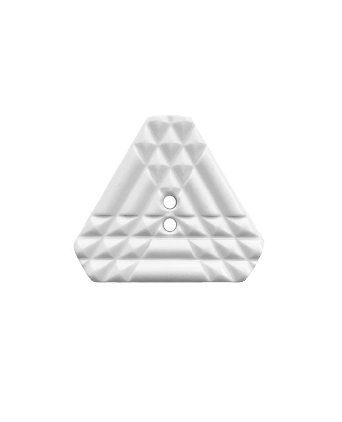 Triangular Back Button polyamide button triangular with 2 holes - Size: 20mm - Color: weiß ...