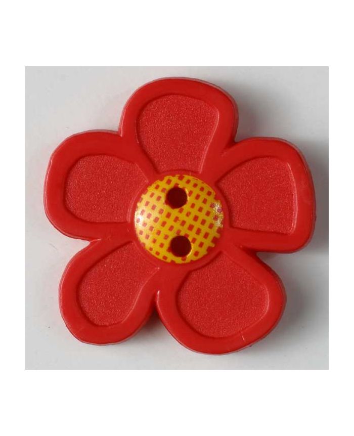 Tomato Red,2727 44L Fabric Covered Buttons Scarlet Speckled Flower Head Pattern Red Buttons Red Carnations 4 x 28mm Handmade Buttons