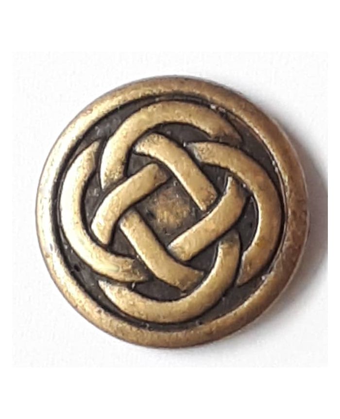 Dill Buttons Celtic Knot button with shank Antique Silver- Size